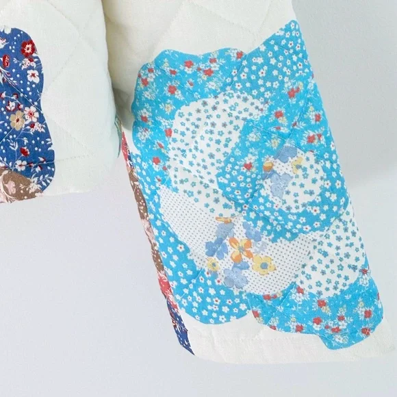 NWT! Chic Lightweight Cropped Quilted Linen Blended Jacket - Picture 5 of 11